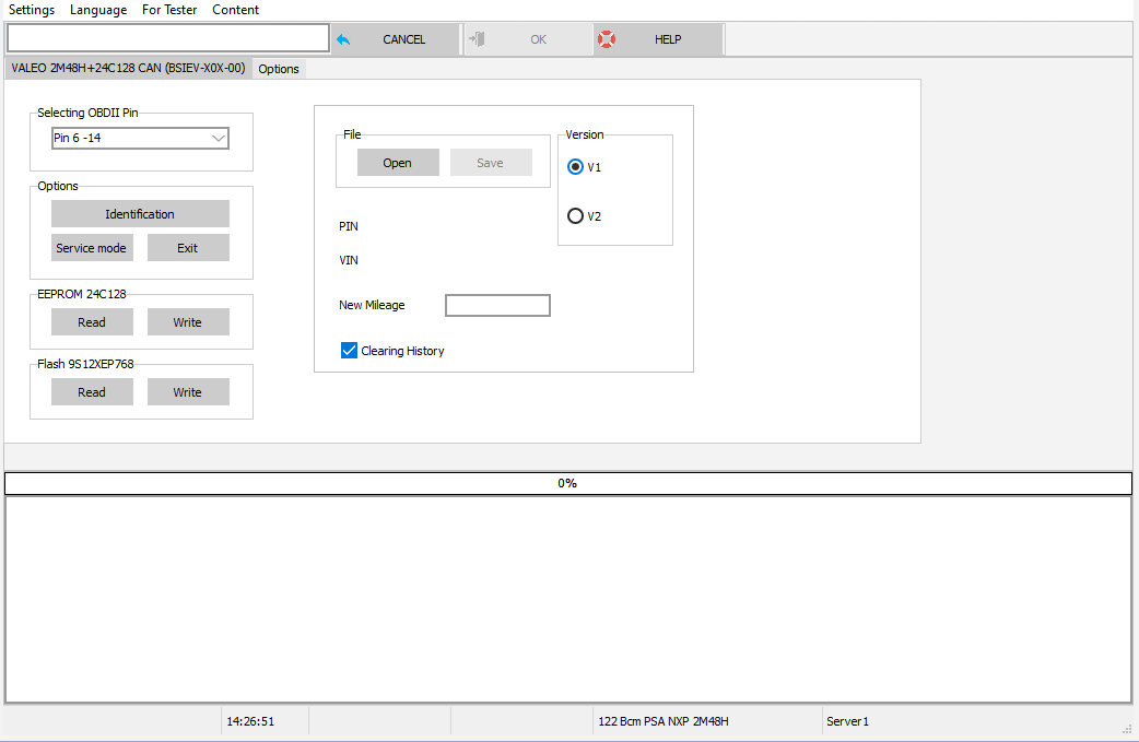 VALEO 2M48H + 24C128 CAN (BSIEV-X0x-00)